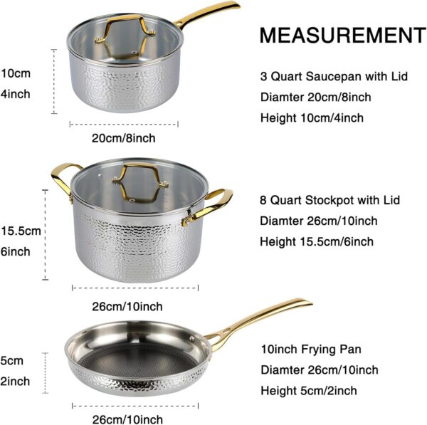 179-3 Hammered Stainless Steel Cookware 01